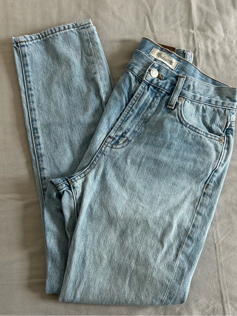 Madewell The Perfect Summer Jean Straight Light Blue Denim Women's Jeans 25